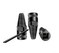 Estrattore di viti rotte in acciaio al carbonio e strumento per la rimozione dei bulloni del tubo dell'acqua, con design a doppio scopo, per elementi di fissaggio danneggiati arrugginiti, nero