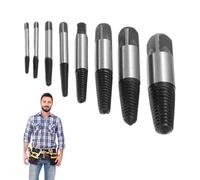 Estrattore di viti spelato,Set di estrattori a vite,Strumento di rimozione bulloni | Kit di riparazione domestica in acciaio cromato, strumento di rimozione bulloni, carpenteria per hier