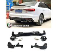 Estrattore diffusore paraurti spoiler + terminali neri per Audi A4 B9 2019++