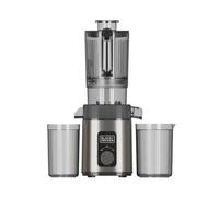 Black+Decker - Estrattore Succo Frutta/Verdura | Bocca 110 mm | Spremitura a freddo | Antiossidazione | 800 ml succo / 600 ml polpa | Funzione Reverse | Filtro lavabile in lavastoviglie | Antiscivolo