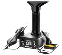 Estrattore e purificatore del vapore della lega per saldatura con tavolo da lavoro e ventilatore ad aria calda per saldatura, incisione e rimozione della polvere