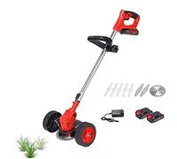Estrattore elettrico per erbacce con ruote, strumento portatile da giardino all'aperto per prati, patii e vialetti, design regolabile e girevole per una facile pulizia tra lastre e pavimentazione a