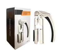 Estrattore ergonomico in metallo, apribottiglie per vino da uomo e da donna, strumento professionale in acciaio inox resistente per la casa, cucina, bar, viaggi, feste, celebrazioni