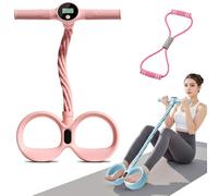 Estrattore intelligente per pedale con contatore digitale e maniglie, estrattore per pedali a 6 tubi, design ergonomico, resistente agli strappi e non deformabile, per stretching completo del corpo