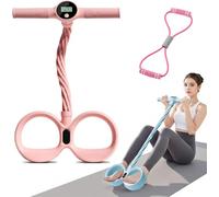 Estrattore intelligente per pedale con contatore digitale e maniglie, fascia di resistenza a 6 tubi, design ergonomico, resistente agli strappi, per stretching completo del corpo, yoga, allenamento a