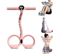 Estrattore intelligente per pedali, 6 tubi di resistenza, con contatore digitale e maniglie, bande di resistenza per il piede, fascia di resistenza per fitness, per stretching del corpo, allenamento a