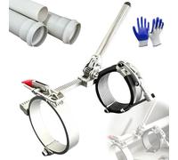 Estrattore manuale for tubi in PVC PP, morsetto for tubi a cricchetto | Strumento di allineamento e serraggio anti-inceppamento, telaio in acciaio fuso, design con impugnatura estesa(75mm A)