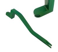 Estrattore per chiodo in acciaio verde per tegole con punta a artiglio per allentare le unghie e rimuovere blocchi danneggiati nella riparazione della lavorazione del legno