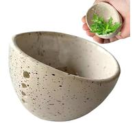 Estrattore per erbe in ceramica, ciotola per estrattore per erbe con 4 fori di dimensioni diverse Strumento spelafili multiuso in ceramica 3, 9x3, 4x2, 6 per separare foglie e steli