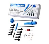 Estrattore per steli valvole Kit Utensili Portatile Installazione e | Estrattore Stelo Valvola Pneumatico per Auto, Moto, Tosaerba, Controlli di Routine, Controlli Maniglia blu tubo blu