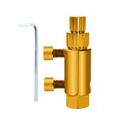 Estrattore per tubi rotti da 1/2" e 3/4", strumento di rimozione della vite a mano sinistra per faucets e valvole angolari, kit di riparazione per tubi NPT con design antiscivolo (oro)