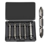 Estrattore per viti, set da 6 pezzi, estrattore per viti danneggiate in pratica scatola di plastica, realizzato in HSS