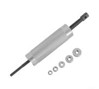 Estrattore Pistoni Motore Lega Alluminio 5 Adattatori(Silver) | Lega alluminio robusta, 5 boccole adattatrici, grip zigrinato antiscivolo, per moto e auto, estrazione rapida