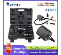 Estrattore pneumatico per iniettore Diesel Hikity 21PCS con vari adattatori per la rimozione di iniettori di carburante bloccati nei motori Diesel