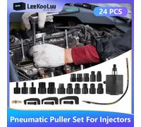 Estrattore pneumatico per iniettore Diesel Set di attrezzi 5-8 bar strumento professionale per l'estrazione dell'iniettore di vibrazione dell'aria con adattatori da 19 pezzi