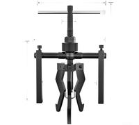 Estrattore professionale a tre ganasce realizzato in acciaio al carbonio trattato termicamente per la rimozione del foro interno con design antiscivolo, colore nero, altezza 17 cm (B)