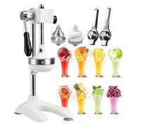 Estrattore Succo Manuale Acciaio Inox, Spremiagrumi Professionale, Spremiagrumi Acciaio Inox, Sistema- Boost Con Ingranaggio Meccanico, Ventosa Bionica Polpo, Per Limone Lime Arancia Anguria White