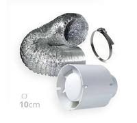 Estrattore ventilatore aspiratore aria vapori fumi odori kit completo condotto [EEK: A]