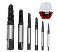Estrattori per Viti 6 Pezzi, Set di Estrattore per Viti Danneggiate Professionale, Estrattore Viti Spanate, Diametro Circa 4-25 mm, M3-M18, per Viti Danneggiate, Rimuovere Tubi Danneggiati, Tubo