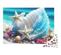 Estrellas de mar Beach Shell Set Puzzle Da 1000 Pezzi in Cartoncino Premium Per Adulti, Sfida Educativa, Attività Divertente A Casa, Ottima Idea Regalo Per Celebrazioni Di Anniversario 70x50cm/1000pcs