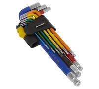 Estremità a Sfera Set Chiavi Esagonali 9pc Lungo Colore Codificato Imperial -