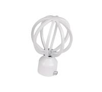 Estremità del bastone per tende, Terminali for aste for tende, coperture for pali da 8 mm, confezione 4 misure multiple bianche e nere(White E)