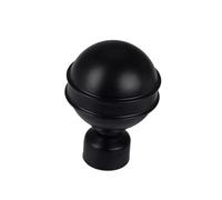 Estremità del bastone per tende, Terminali for aste for tende, coperture for pali da 8 mm, confezione 4 misure multiple bianche e nere(Black G)