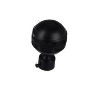 Estremità del bastone per tende, Terminali for aste for tende, coperture for pali da 8 mm, confezione 4 misure multiple bianche e nere(Black J)