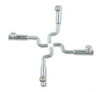 Estremità del cavo per tosaerba, in metallo, a forma di Z, ricambio per cavi di diametro 2 mm, design di fissaggio a foro singolo per un collegamento sicuro e stabile del cavo (4 pezzi)