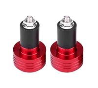 Estremità del Manubrio Coppia di Impugnature per Manubrio in Alluminio Universale da 22 Mm Estremità del Manubrio Tappo di Bilanciamento del Peso(Rosso)