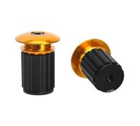 Estremità del manubrio della bicicletta in lega di alluminio compatibile con più tipi di bici, impugnatura da ciclismo con attacco a vite per una maggiore sicurezza e prestazioni del manubrio (giallo)