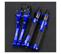 Estremità Del Manubrio Motocicletta Per Suzuki DL250 VSTROM DL 250 V-STROM V STROM Freno Frizione Leve Manubrio Manopole Terminali Tappi(Blue)