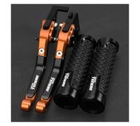 Estremità Del Manubrio PER YMA XTZ 750 SUPERTENERE Xtz750 1989-1996 Leve Freno Frizione Regolabili Manopole Terminali Manubrio(Orange)