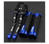 Estremità Del Manubrio PER YMA XTZ 750 SUPERTENERE Xtz750 1989-1996 Leve Freno Frizione Regolabili Manopole Terminali Manubrio(Blue2)