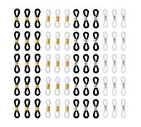 Estremità della catena degli occhiali 100 Pcs Supporto del ciclo della catena degli occhiali del silicone Connettore della catena degli occhiali regolabile della cinghia della molla del supporto