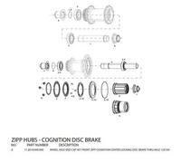 Estremità dell'asse della ruota anteriore Zipp cognition db 12x100 Noir