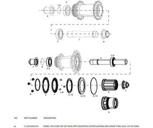Estremità dell'asse della ruota posteriore Zipp Cognition db 12X135 Sram Noir