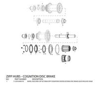 Estremità dell'asse della ruota posteriore Zipp cognition db Sram Noir