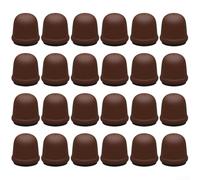 Estremità gamba della sedia costruita per una vestibilità sicura su vari profili delle gambe utilizzando silicone resiliente e tecnologia in feltro focalizzata silenziosa (marrone+feltro)