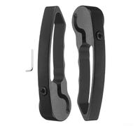 Estremità per manubrio di mountain bike in lega di alluminio, estremità del manubrio della bicicletta, 110 mm, coppia di estensioni ergonomiche per barra (nero)