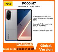 【Estreno mondiale】POCO M7 Versione globale Smartphone Snapdragon 685 Batteria da 7000 mAh Immersivo 6,9" FHD+ Display NFC 33 W Ricarica 8GB 256GB Blue