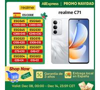 [Estreno mondiale] realme C71 Smartphone Batteria da 6300 mAh Carica 45 W Display da 6,67" 120 Hz Fotocamera da 50 MP Chipset UNISOC T7250 NFC IP64