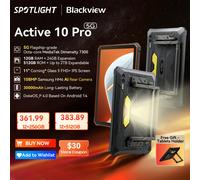 [Estreno mondiale] Tavolette robuste Blackview Active 10 Pro 5G MTK 7300, display FHD+ da 11", 12 GB 512 GB, batteria da 30000 mAh Fotocamera da 108 MP Black-12GB 256GB
