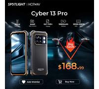 [Estreno mondiale] Torcia HOTWAV Cyber 13 Pro 150LM 20GB+256GB 6.6'' FHD+ 2K 10800mAh 20W Ricarica rapida 64MP Android 13 globale Cyber 13 Pro Orange