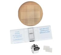 Estresen Camera per il Conteggio delle Cellule Emocitometro Neubauer Migliorato con 1 Contatore, Linea Luminosa per il Conteggio delle Cellule