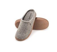 ESTRO Ciabatte Uomo Casa Feltro - Pantofole Uomo Feltro Ciabatte Casa Babbucce Pantofole Chiuse DUO (Grigio, 44 EU)