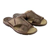 ESTRO Ciabatte Uomo Estive Pelle - Sandali Uomo Ciabatte in Pelle con Suola Gomma Antiscivolo s1 (42 EU, Marrone)