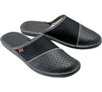 ESTRO Pantofole Ciabatte Uomo Casa Pantofola Ciabatta Vera Pelle M55 (40 EU, Grigio)
