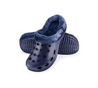 ESTRO Pantofole Donna Invernali Chiuse - Ciabatte Giardino Uomo Zoccoli Gomma con Pelo Zoccoli Donna Invernali A01 (46, Blu Scuro)
