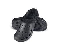 ESTRO Pantofole Donna Invernali Chiuse - Ciabatte Giardino Uomo Zoccoli Gomma con Pelo Zoccoli Donna Invernali A01 (44, Nero)